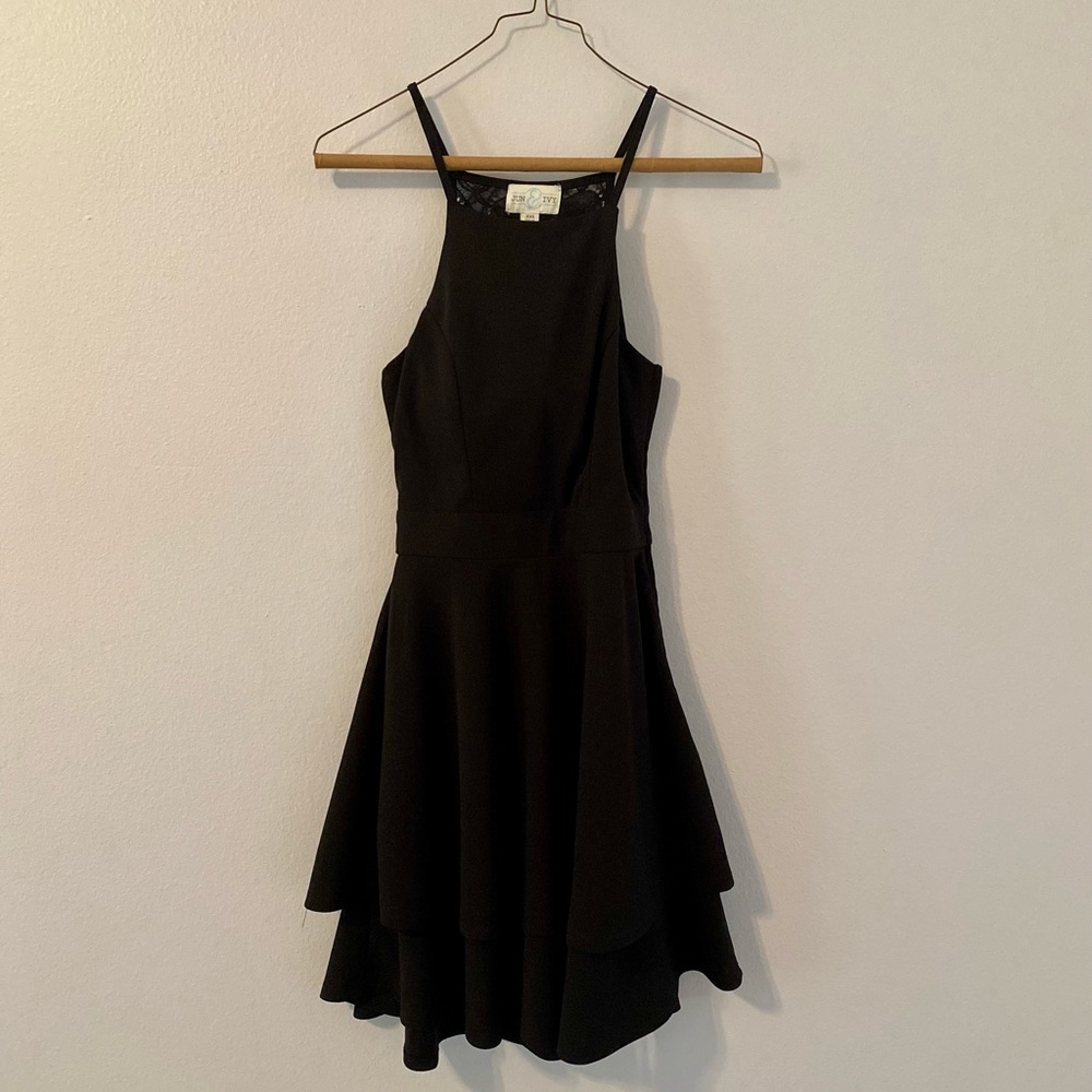 Francesca’s Black Halter Dress